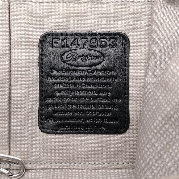 Brighton Anjulina Anju Black Beaded Soft Leather Bucket Shoulder Bag F147953 - Picture 15 of 16